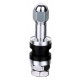 Metal clamp-in tubeless tire valve (length 43mm, wheel valve bore 11.5mm)