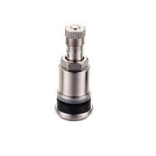 Metal clamp-in tubeless tire valve (length 42mm, wheel valve bore 11.2 - 15.2mm)