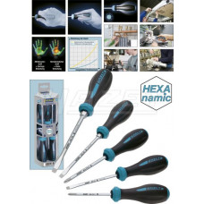 Set of 5 . 3 minus (-) and 2 plus (+) screwdrivers (HAZET) HEXANAMIC®