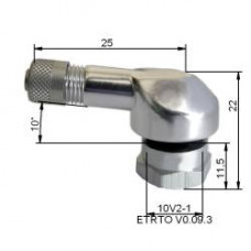 Moto valve Ø 11,3 mm (silver) 90°