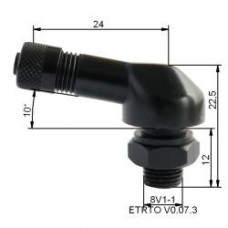 Moto valve Ø 8,3 mm (black) 90°