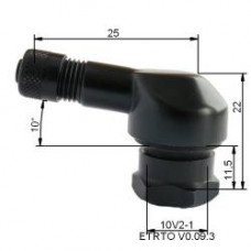 Moto valve  Ø 11,3 mm (black) 90°