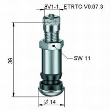 Valve for Alloy wheels Ø 8,3 x 38,5 mm