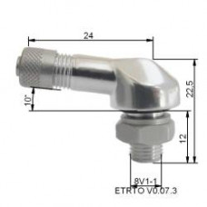 Moto valve Ø 8,3 mm (silver) 90°