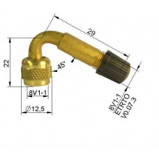 Valve extension metal  (curve 45°)