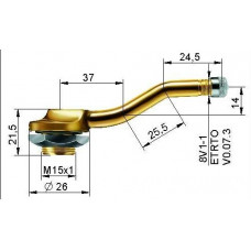 Truck tubeless valve Ø 16 x 85 mm