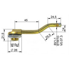 Truck tubeless valve Ø 16 x 95 mm