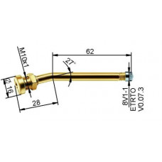 Truck tubeless valve Ø 9,7 x 90 mm (curved 27°)