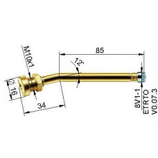 Truck tubeless valve Ø 9,7 x 119 mm (curved 12°)