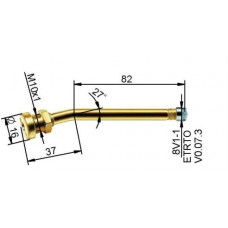 Truck tubeless valve Ø 9,7 x 119 mm (curved 27°)