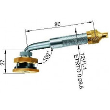 EM Valve Ø 20,5 x 80 mm (100°) with base