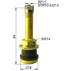 Truck tubeless valve Ø 16 x 54 mm (straight)