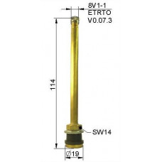 Truck tubeless valve Ø 16 x 114 mm (straight)